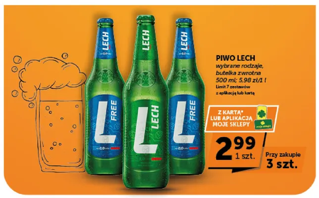 Piwo Lech Premium promocja w Groszek
