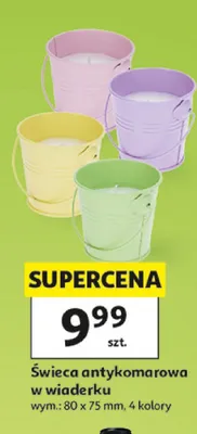 Świeca antykomarowa w wiaderku promocja w Auchan