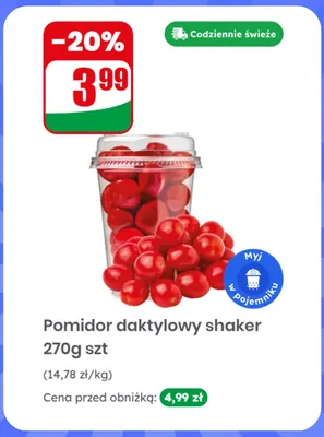 Pomidor daktylowy shaker promocja w Dino