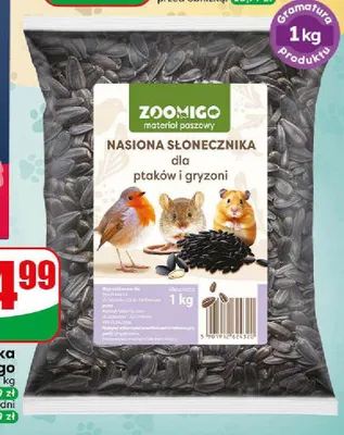 Nasiona słonecznika dla ptaków i gryzoni Zoomigo promocja w Dino