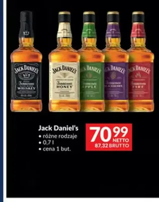 Likier Jack Daniel's Tennessee Fire promocja w Makro