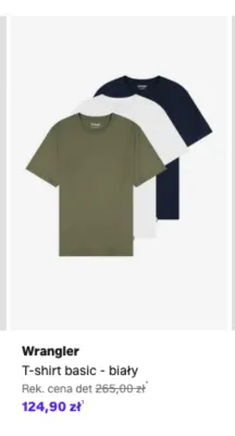 T-shirt basic Wrangler biały promocja w Lounge by Zalando