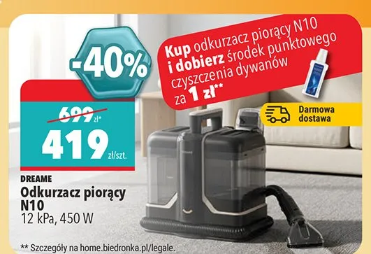 Odkurzacz piorący Dreame N10 promocja w Biedronka