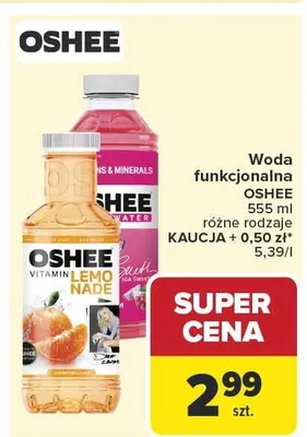 Woda funkcjonalna Oshee promocja w Carrefour Market