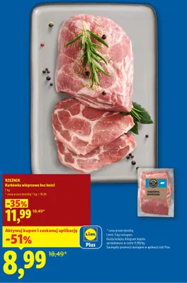 Karkówka wieprzowa bez kości Rzeźnik promocja w Lidl