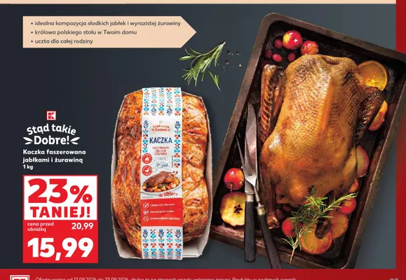Kaczka faszerowana jabłkami i żurawiną Stąd Takie Dobre! promocja w Kaufland