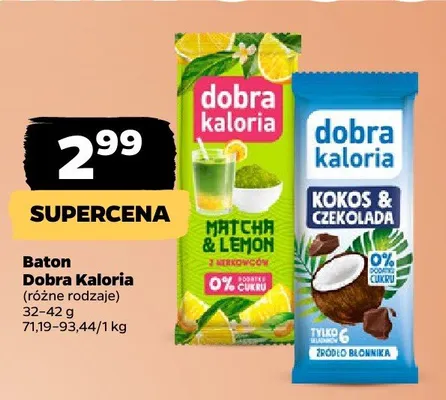 Baton Kokos & Czekolada Dobra Kaloria promocja w Netto