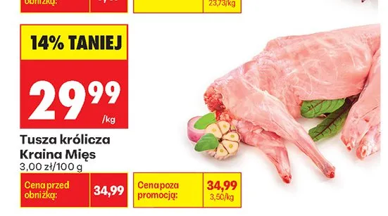 Tusza królicza Kraina Mięs promocja w Biedronka