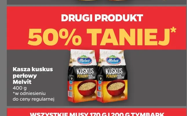 Kasza kuskus perłowy Melvit promocja w Netto