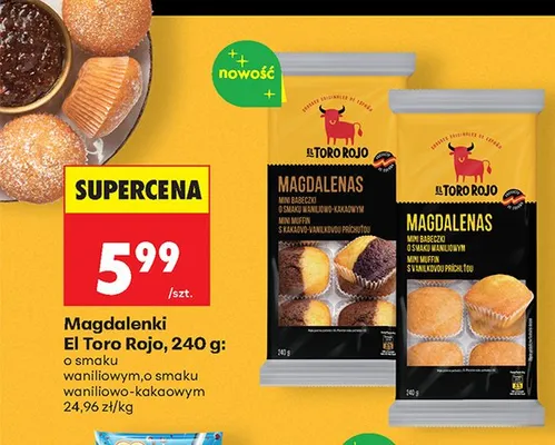 Magdalenki o smaku waniliowym El Toro Rojo promocja w Biedronka