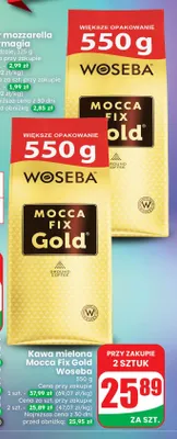 Kawa mielona Woseba Mocca Fix Gold promocja w Dino