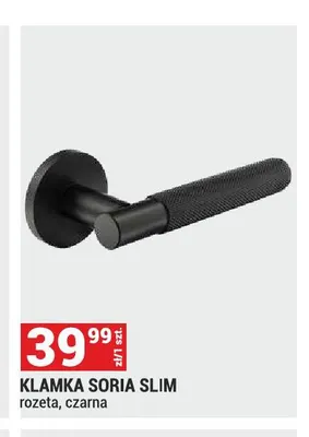 Klamka Soria Slim rozeta czarna promocja w Merkury Market