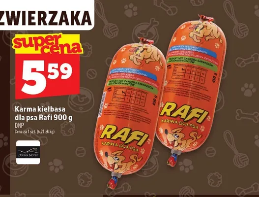 Karma kiełbasa dla psa Rafi promocja w TOPAZ
