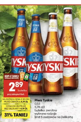 Piwo Tyskie Gronie promocja w Delikatesy Centrum