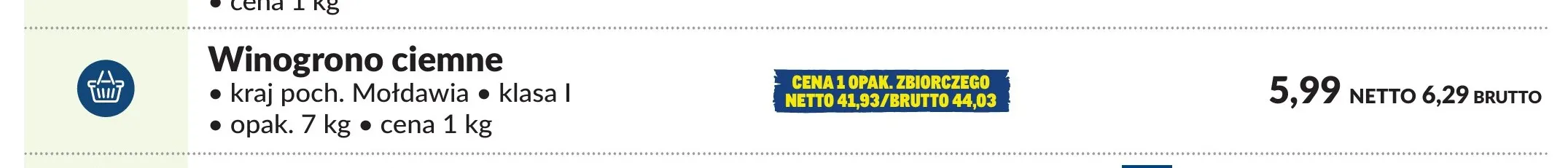 Winogrona ciemne promocja w Makro