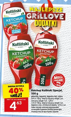 Ketchup Kotliński Specjał łagodny promocja w Twój Market