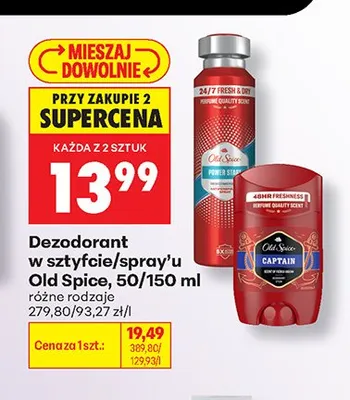 Dezodorant w sztyfcie Old Spice Power Star promocja w Biedronka