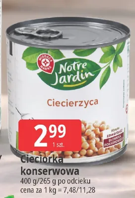 Cieciorka konserwowa promocja w Leclerc
