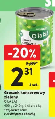 Groszek konserwowy zielony promocja w Intermarche