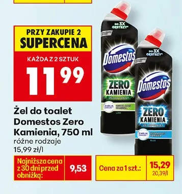 Żel do toalet Zero Kamienia różne rodzaje promocja w Biedronka