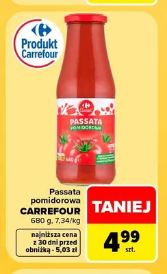 Passata pomidorowa Carrefour promocja w Carrefour Market