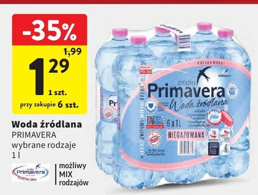 Woda źródlana wybrane rodzaje promocja w Intermarche