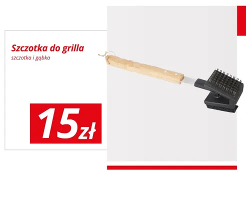 Szczotka do grilla szczotka i gąbka promocja w KiK