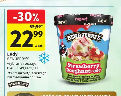 Lody Ben & Jerry's promocja w Intermarche
