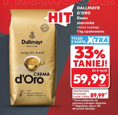 Kawa ziarnista Dallmayr d'Oro promocja w Kaufland