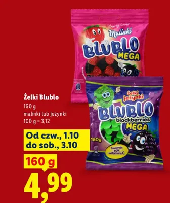 Żelki Blublo malinki promocja w Lidl