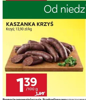 Kaszanka Krzyś promocja w Stokrotka