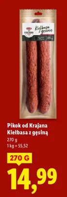 Kiełbasa z gęsiną promocja w Lidl