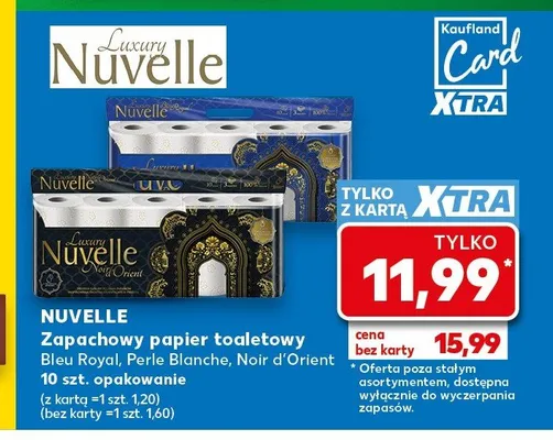 Zapachowy papier toaletowy Nuvelle Perle Blanche promocja w Kaufland