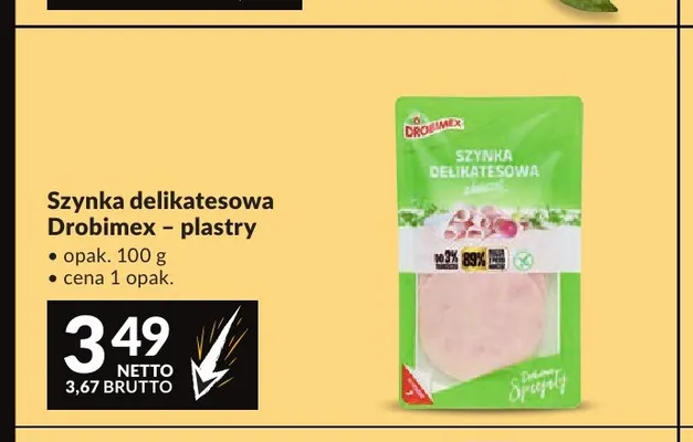 Szynka delikatesowa Drobimex w plastrach promocja w Makro