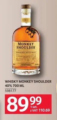 Whisky Monkey Shoulder promocja w Selgros