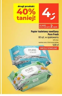 Papier toaletowy nawilżany Pure Fresh Rumiankowy promocja w Dealz