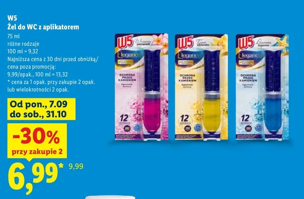 Żel do WC z aplikatorem W5 promocja w Lidl