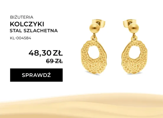 Kolczyki stal szlachetna promocja w Briju