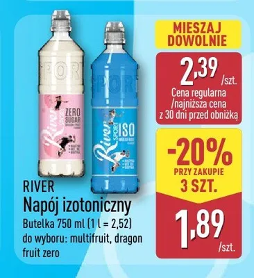 Napój izotoniczny River Dragon Fruit Zero promocja w Aldi