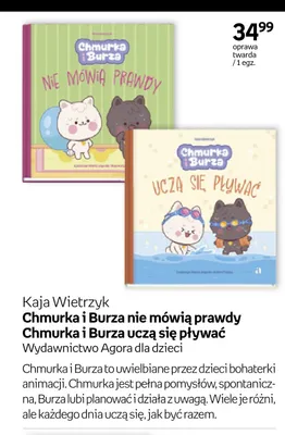 Książka Chmurka i Burza nie mówią prawdy promocja w Empik