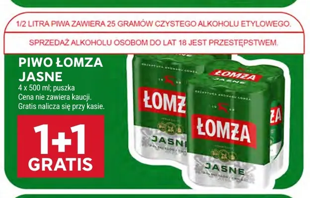 Piwo Łomża 4-pak promocja w Stokrotka