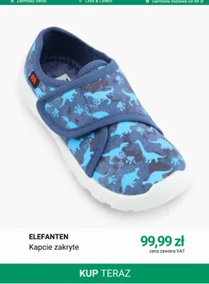 Kapcie zakryte Elefanten promocja w BACK TO SCHOOL