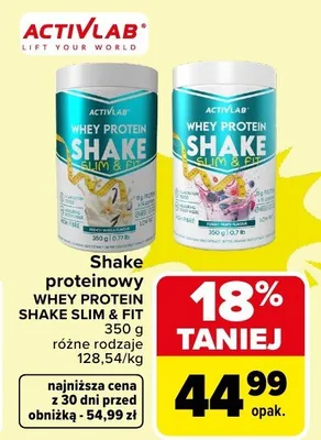 Shake proteinowy WHEY PROTEIN SHAKE SLIM & FIT promocja w Carrefour