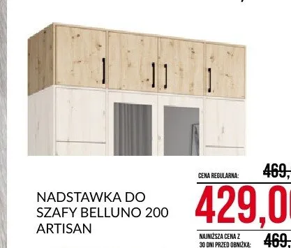 Nadstawka do szafy Belluno 200 artisan promocja w Abra Meble