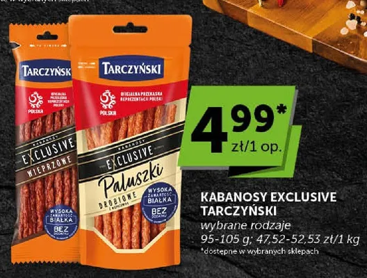 Kabanosy Exclusive wieprzowe Tarczyński promocja w ABC