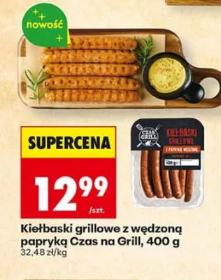 Kiełbaski grillowe z wędzoną papryką Czas na Grill promocja w Biedronka