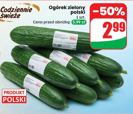 Ogórek zielony promocja w Dino
