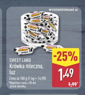 Krówka mleczna luz Sweet Land promocja w Aldi