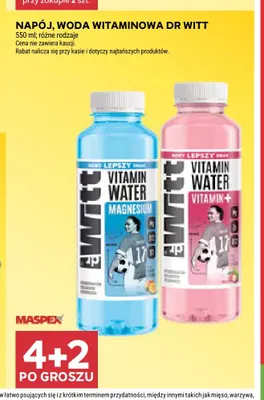 Napój woda witaminowa Vitamin+ Dr Witt promocja w Stokrotka