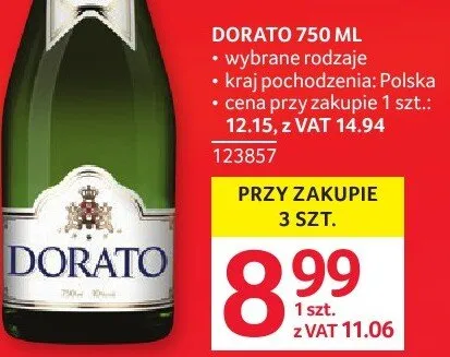 Wino Dorato 750 ml promocja w Selgros